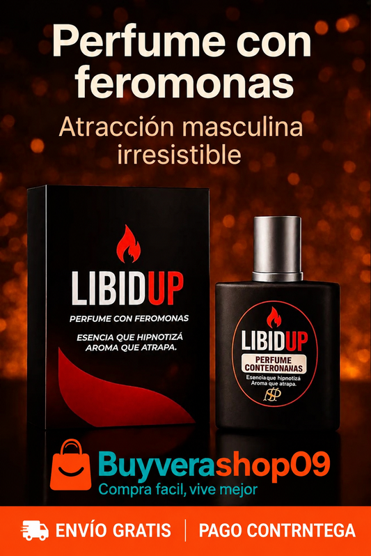 PERFUME VIRAL CON FEROMONAS LIBIDUP HOMBRE (50ML ÚNICO)