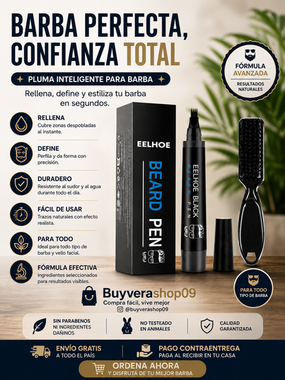 PEN BEARD KIT EELHOE — Bolígrafo Rellenador de Barba para Hombre